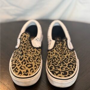 Vans Leopard Print Slip-On Sneakers